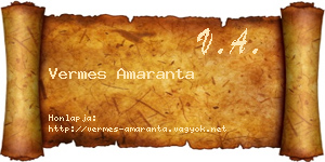 Vermes Amaranta névjegykártya